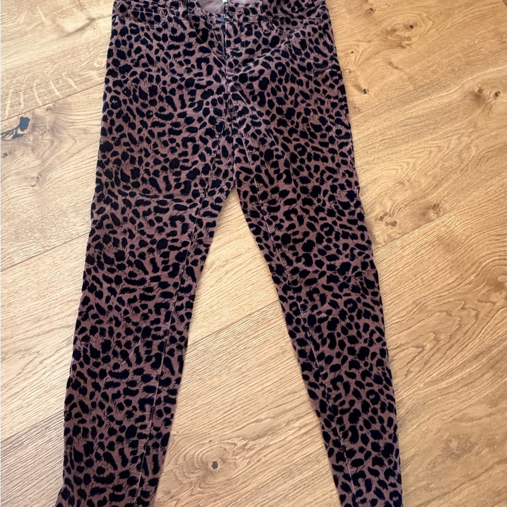 LOFT Leopard Print Skinny Pants - Brown and Black